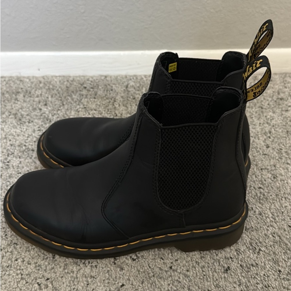 Dr. Martens Black Ankle Boots with Elastic Panels